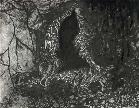 Illustration for "THE RIVER WITCH": Bones